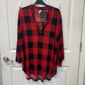 Red & Black Tunic Shirt